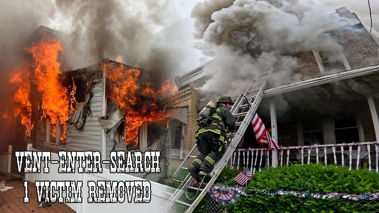 VES Locates One Victim | Fire on Two Floors - Marcus Hook, PA