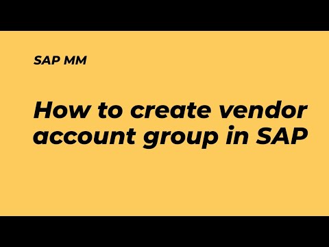 SAP MM | How to create a vendor account group in sap mm | sap mm module| #Sapislive
