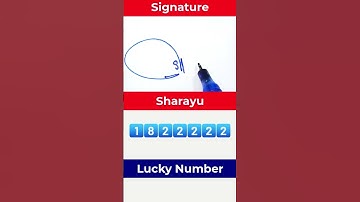 Sharayu Signature and Lucky Number