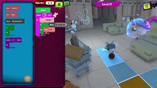 Rabbids Coding level 21 - 3 Stars