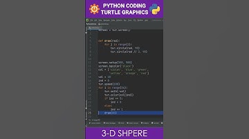 3D Sphere |  Python Turtle Graphics #shorts #python #coding #programming