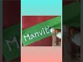 Manvitha #nameart #drawing #handwriting #Fevicolart #calligraphy #namewithcolour