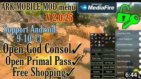 Ark hack mod (unlimited amber free ,god console free purchases) Android 9, 10, 11