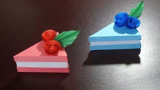 Cake Slice Box | How To Make An Origami Cake Slice Box | Easy And Simple Steps |