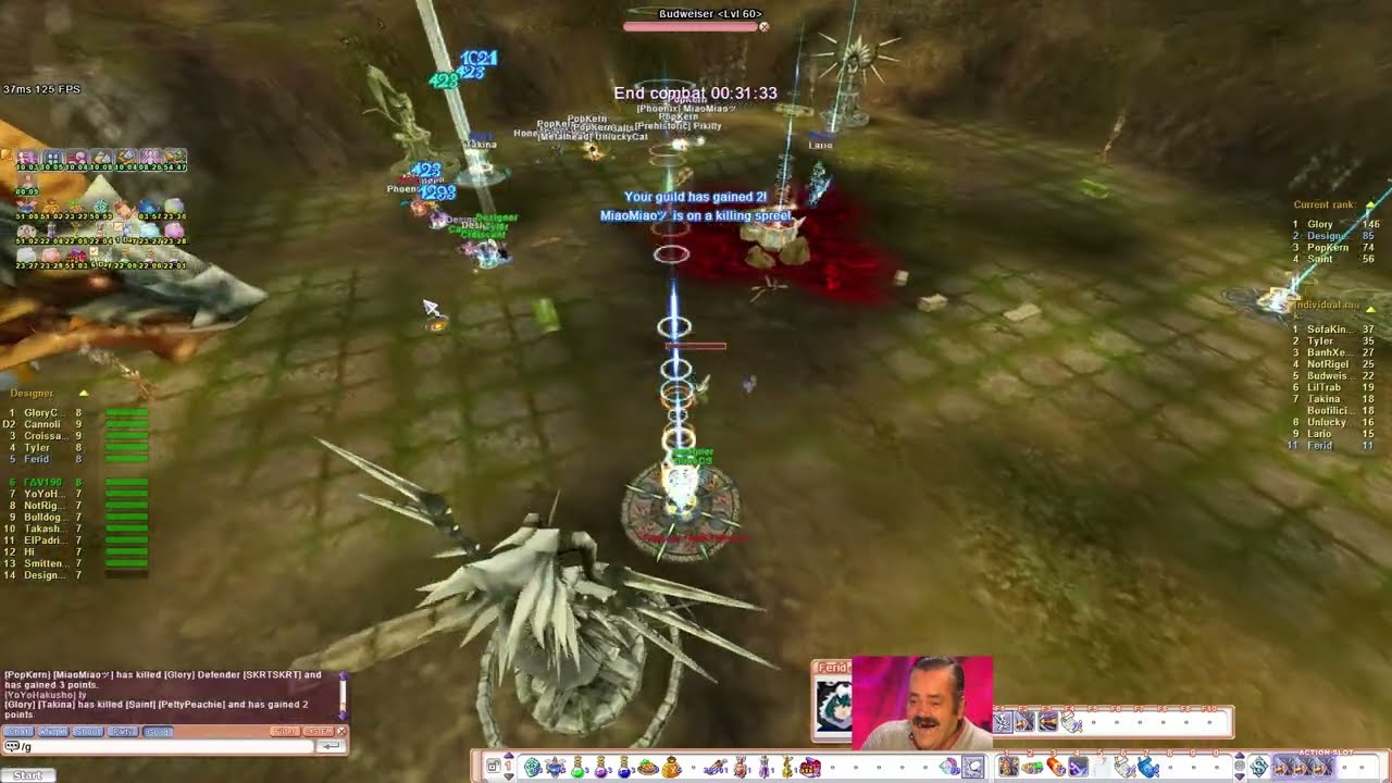 Lvl 60 Guild Siege "Ferid" POV - 01/25/2023 [Flyff Universe Mushpoie]