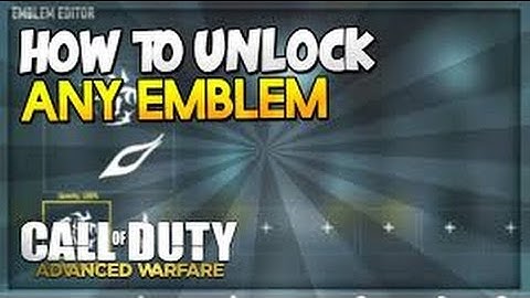Call Of Duty Advanced Warfare - NEW "Unlock All Emblems" & "Emblem Editor Glitch"(COD AW Glitch)