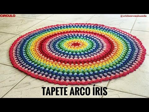 Tapete Arco íris em crochê / Cris Benvenuto