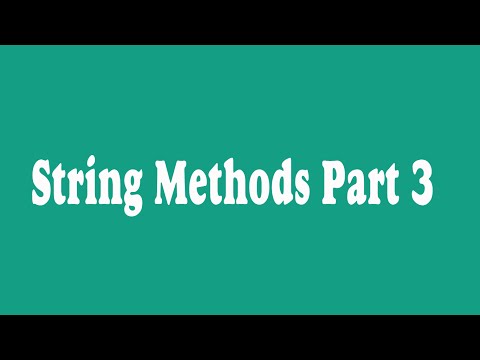 21 _ Python String Methods Part 3 (Arabic)
