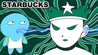 Ordering a frappuccino from a Starbucks mermaid