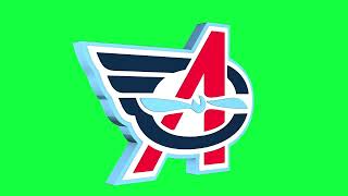 Columbus Aviators Logo Green Screen Loop Chroma Animation @GreenScreenLogos