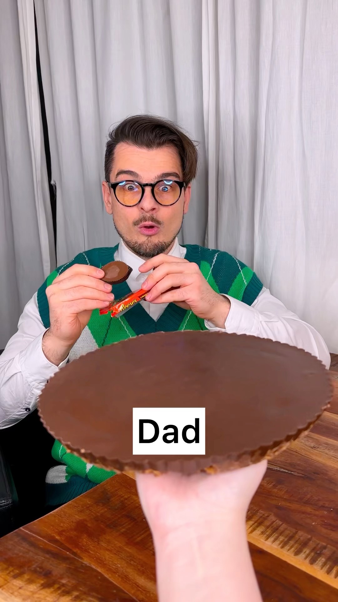 How to make the biggest CHOCOLATE PEANUT BUTTER CUP for dad??❤️?| CHEFKOUDY