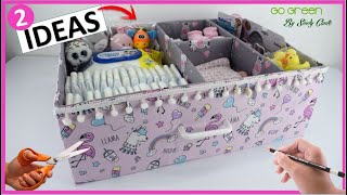 Manualidades Para decorar el Cuarto del BEBE (Organizador de pañales) / Cajas organizadoras