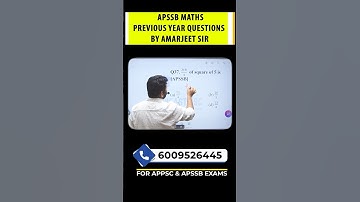 APSSB MATHS PREVIOUS YEAR QUESTIONS by Amarjeet Sir #apssb #apssbmaths #apssbexam