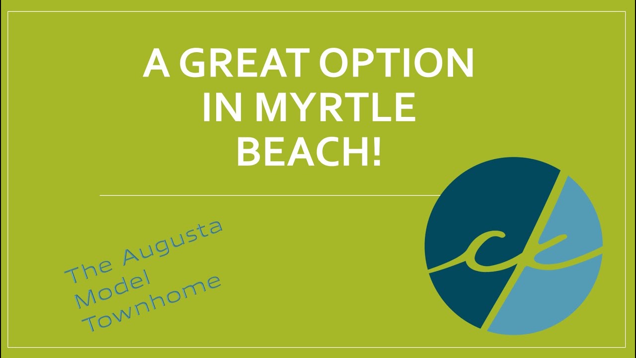 WHAT A FIND! Belle Harbor Augusta Model Townhome Myrtle Beach YouTube