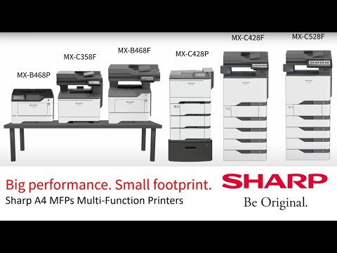 Big performance. Small footprint. 2023 New A4 Printers from Sharp.