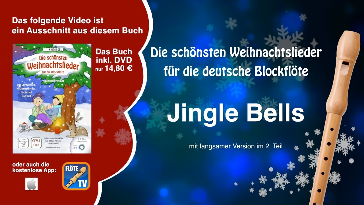 Jingle Bells ☆ deutsche Blockflöte ☆ Weihnachtslieder ☆ YouTube