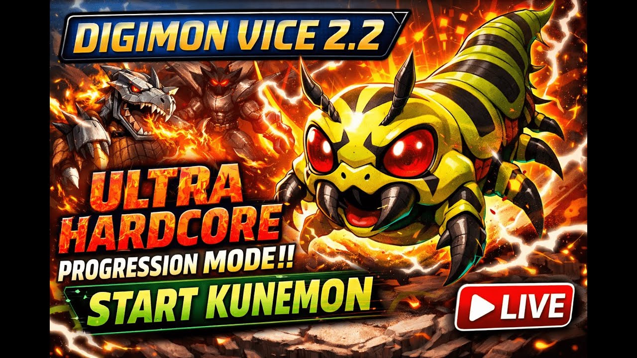 Digimon VICE 2.2 – Ultra Hardcore Progression Mode !! | Start Kunemon