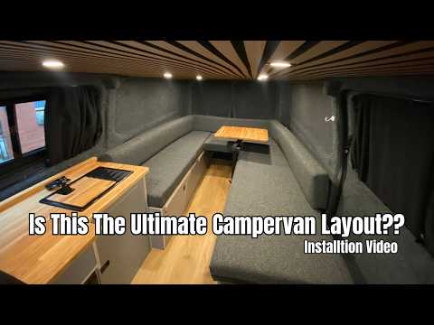 Installing The BEST U-Shape Furniture In My Campervan! | Campervan Conversion Episode.8