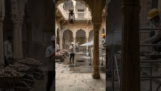 100 Year Old Haveli Courtyard Cleaning &amp; Restoration | Satisfying Timelapse Transformation