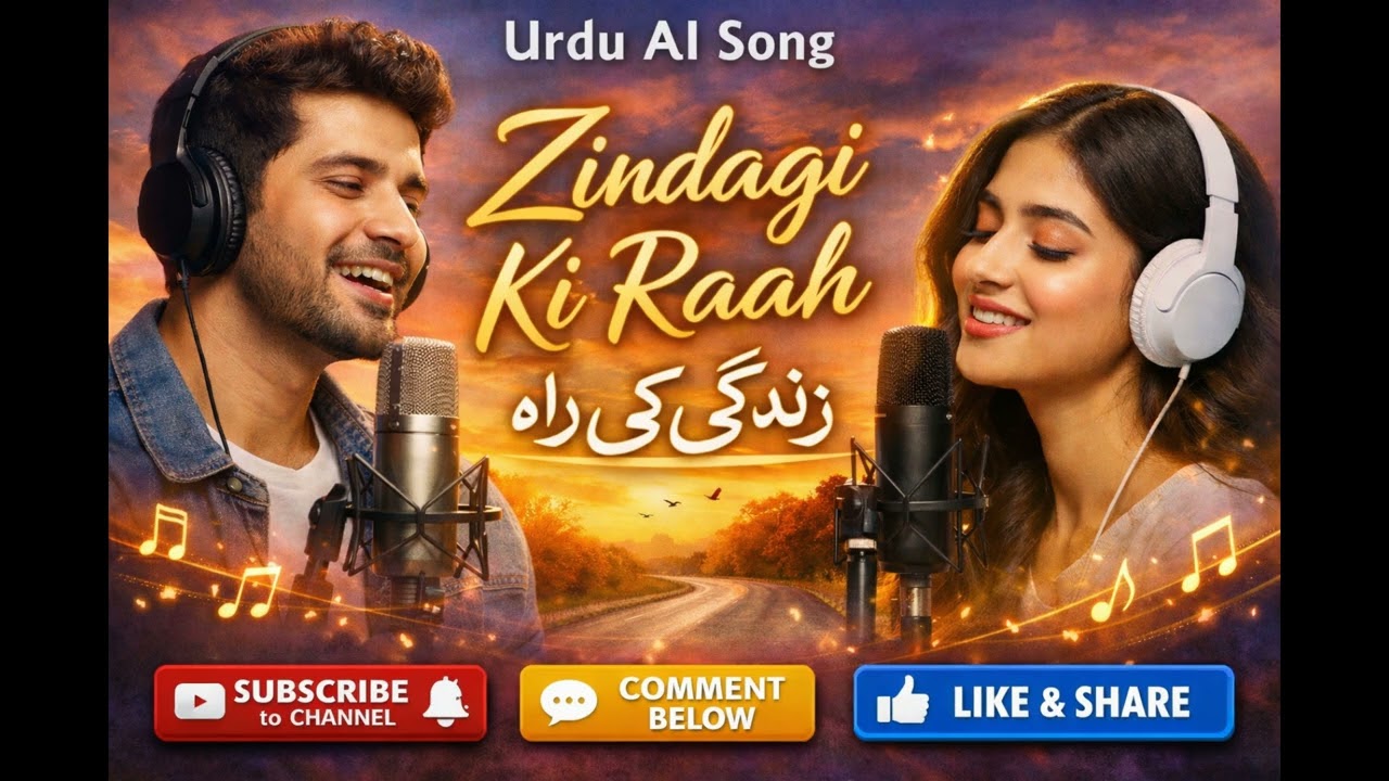 Zindagi Ki Raah | Raat Khaamosh Hai | Urdu AI Song | Male & Female Duet | Emotional Urdu Lyrics