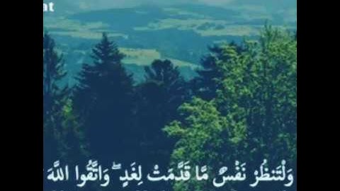 يا ايها الذين امنوا اتقوا الله ولتنظر نفس ما قدمت لغد تلاوة خاشعة