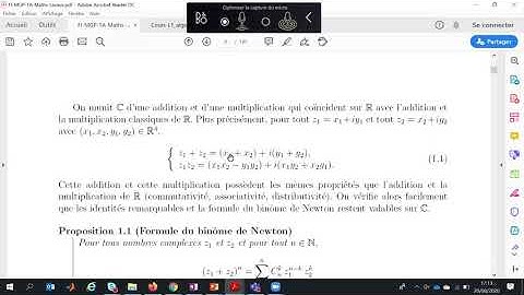 Nombres complexes et algébre - TS, L1 - Cours Mathématiques en ligne par Dr Hugo AJROUCHE