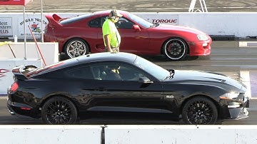 Toyota Supra vs Mustang GT