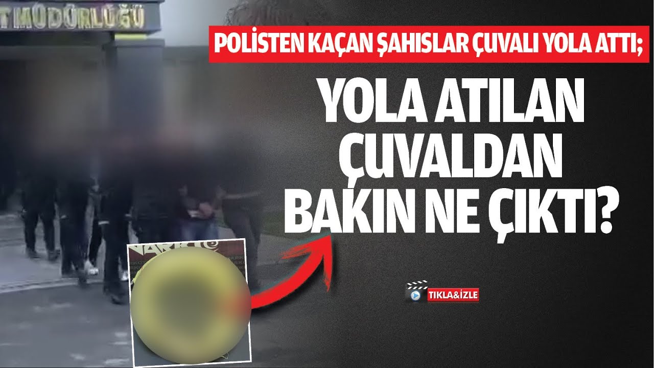 Polisten ka&ccedil;an şahıslar &ccedil;uvalı yola attı;