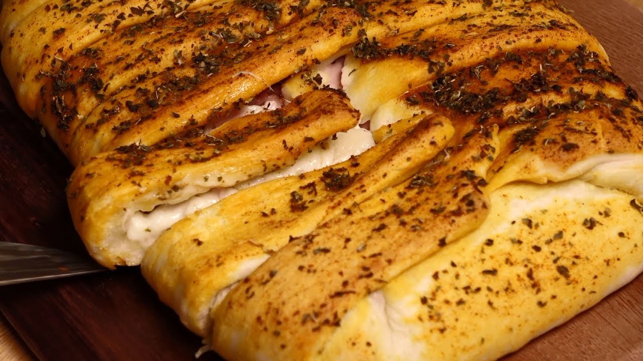 Recette Pizza Fougasse Jambon Olive Herta® YouTube