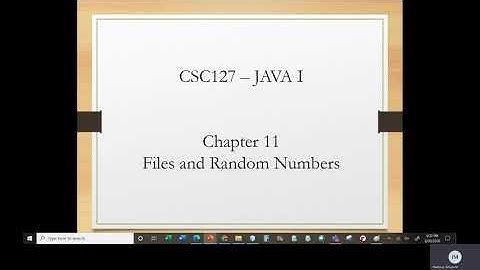Java I   Chapter 11   Class 1   Part 1   Files and PrintWriter
