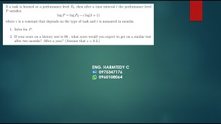 If a task is learned at a performance level P0, then after a time interval t the performance level P