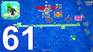 War of Rafts: Crazy Sea Battle - Gameplay Walkthrough Part 61 Stickman Raft War (Android,iOS)