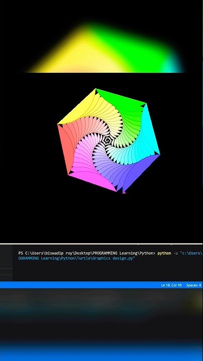 Rangoli created by python Turtle 🐢// Graphics Design in python code / # ...