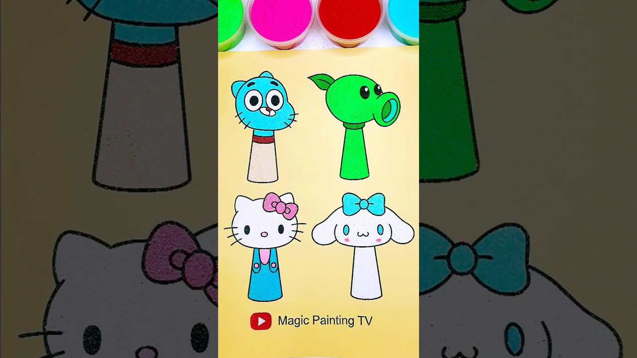 Gumball Watterson💞hello Kitty #trending #cartoon #shortfeed #hellokitty #gumball #magicpaintingtv