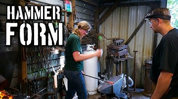 Learning Blacksmith Hammer Technique {Forging with Jess}