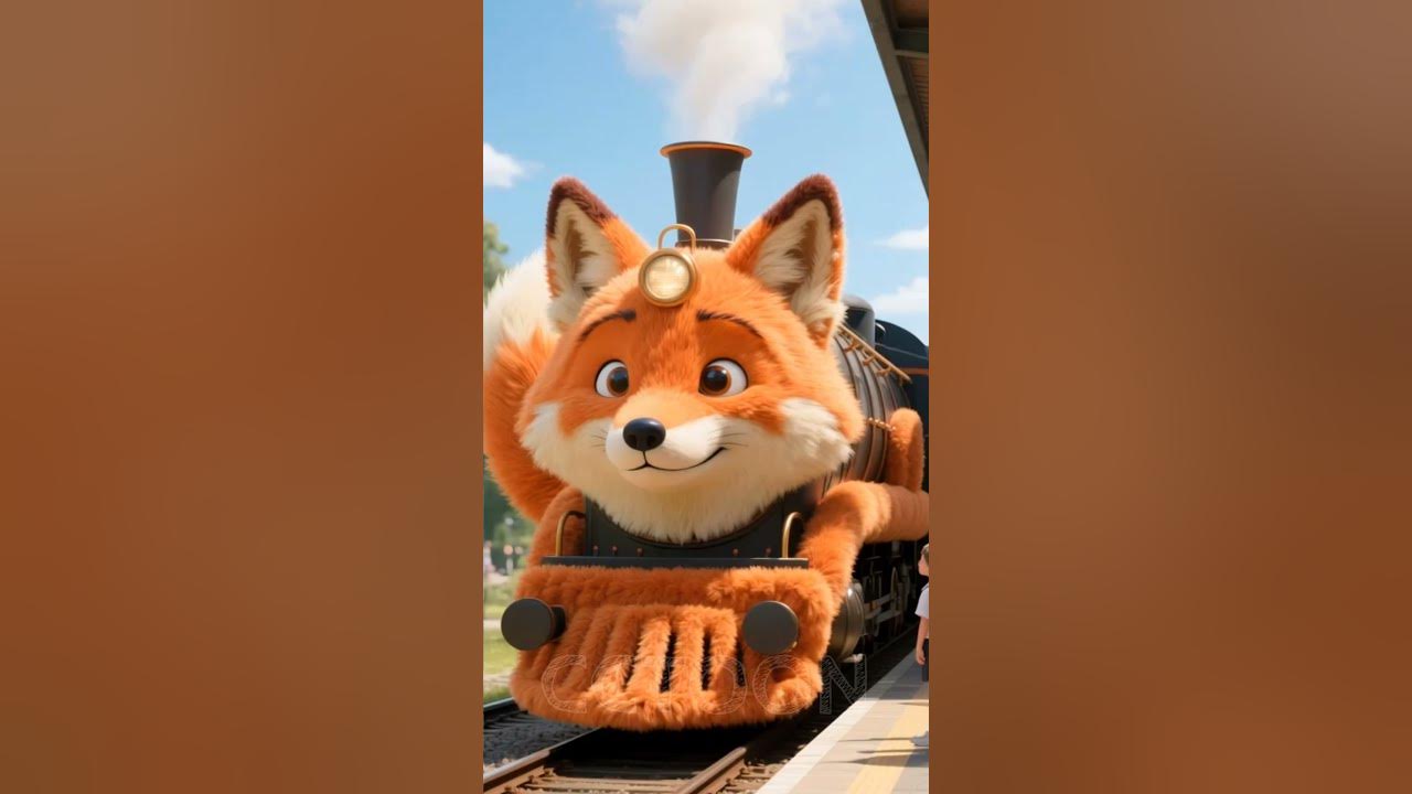 a beautiful in the wolrd train theme fox‼️😍🥰🦊#fox #train #travel #travelling