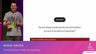 Time Control in Web Accessibility by Sergei Kriger | CSSCAMP 2019