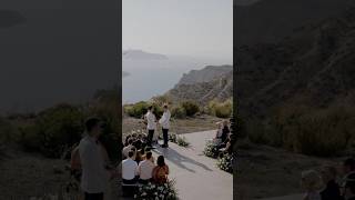 Santorini clifftop wedding in a private villa! Music @evangeliaOfficial  video @beyondthelovestory