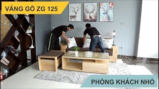 Mẫu Bàn Ghế Sofa Văng Gỗ Hiện Đại ZITO dành cho Không Gian Phòng Khách Nhỏ