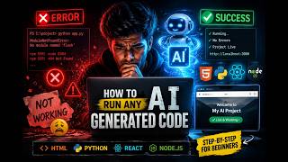 Detailed How to Run Any AI Generated Code (HTML, Python, React, Node.js) | Full Beginner Guide Profile