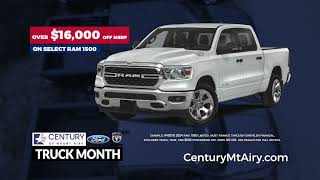 Unbeatable Deals at Century of Mount Airy's Truck Month Sale! Ford, Chrysler, Dodge, Jeep, Ram