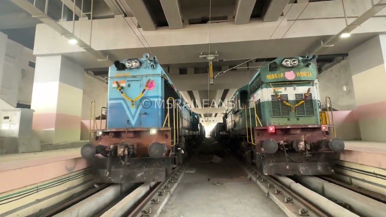 Twin ALCO Running Parallel 🔥 | Structural Load Test at St Thomas Mount MRTS | #IndianRailways 