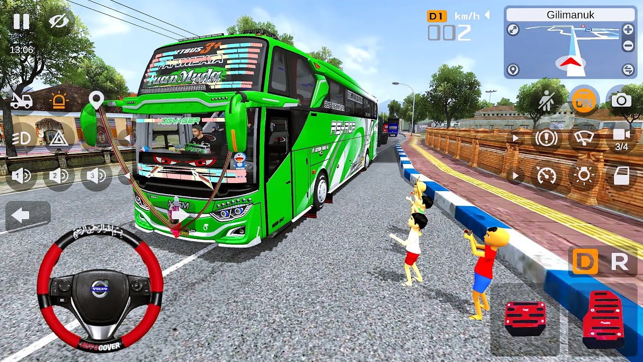 Bus Pariwisata Tuan Muda MSM Asyrof Ketemu Bocil Telolet Di Pinggir Jalan Lagi Minta Basuri