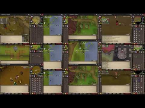 Playing 12 Accounts at the same time for 1 hour [OSRS] INSANE MULTILOGGING