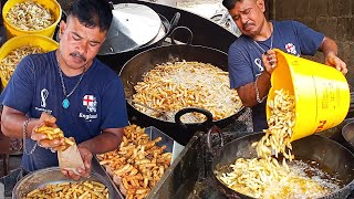 Street Food French Fries Making l Crazy Crowd For Crispy French Fries l French Fries Factory Karachi