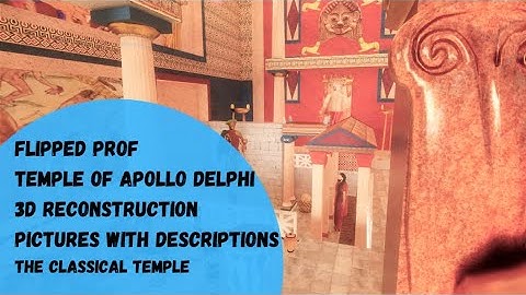 Temple of Apollo Delphi 3d reconstruction pictures with descriptions-Tempio di Apollo di Delfi 3d
