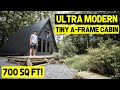 ULTRA-MODERN 700 sq ft Off-Grid TINY A-FRAME CABIN! (Full Airbnb Tour)