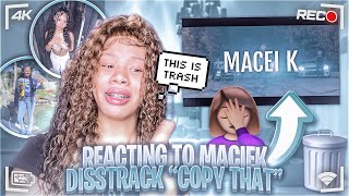 Macie K  COPY THAT (Official Music Video) REACTION