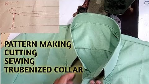 HOW TO MAKE TRUBENIZED COLLAR. PATTERN MAKING CUTING SEWING TRUBENIZED COLLAR