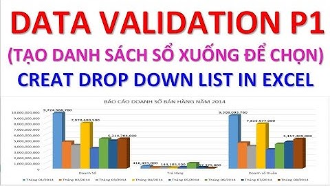 P1.Tạo list danh sách sổ xuống để chọn trong excel | Creat Drop down list Validation | WowIsee